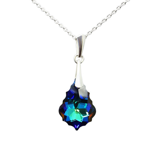 Sudraba kulons "Baroka IV (Meridian Blue)" ar Swarovski™ kristāliem